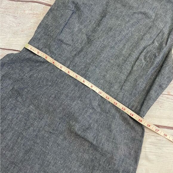 Apiece Apart Tailored Back Slit Sheath Sleeveless Midi Dress Chambray Size 8 - Picture 5 of 9